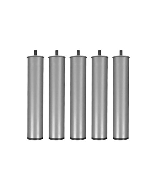 Set 5 Patas Redondas para Somier y Base Tapizada de Metal