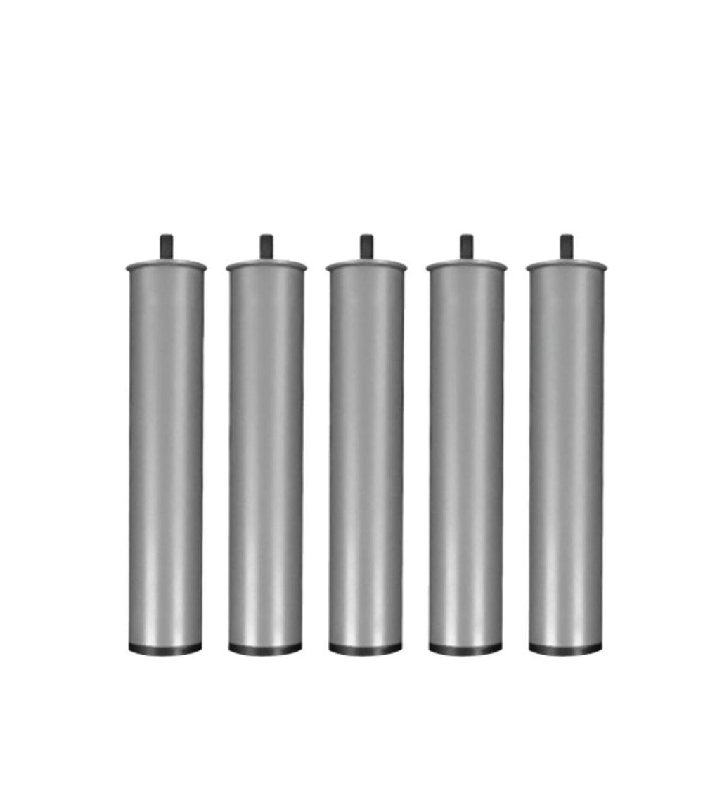 Set 5 Patas Redondas para Somier y Base Tapizada de Metal