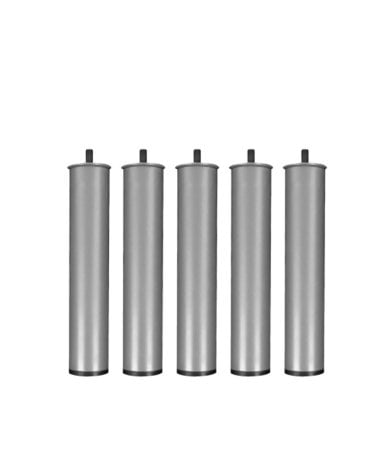 Set 5 Patas Redondas para Somier y Base Tapizada de Metal