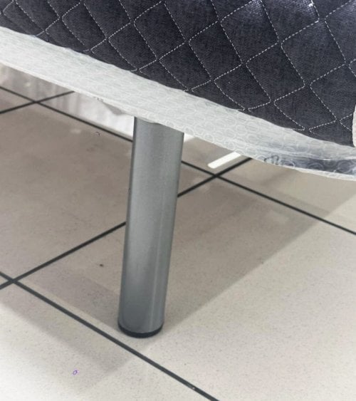 Set 5 Patas Redondas para Somier y Base Tapizada de Metal