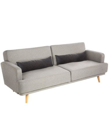 Sofá Cama Gris Claro Jack 3 Plazas