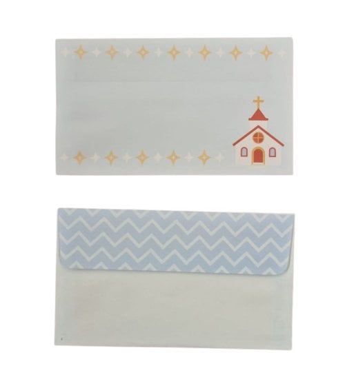 Set de 12 Invitaciones de Mi Primera Comunióncon con Sobre