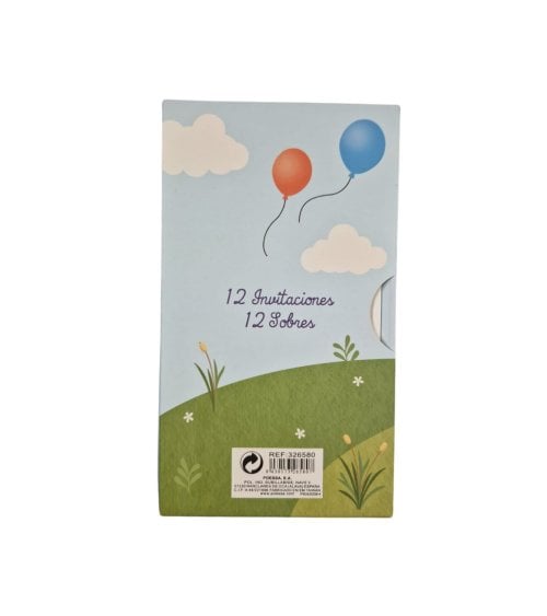 Set de 12 Invitaciones de Mi Primera Comunióncon con Sobre