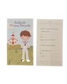 Set de 12 Invitaciones de Mi Primera Comunióncon con Sobre