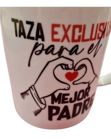 Taza de Cerámica "Exclusiva para el Mejor Padre" - REGALO PERFECTO