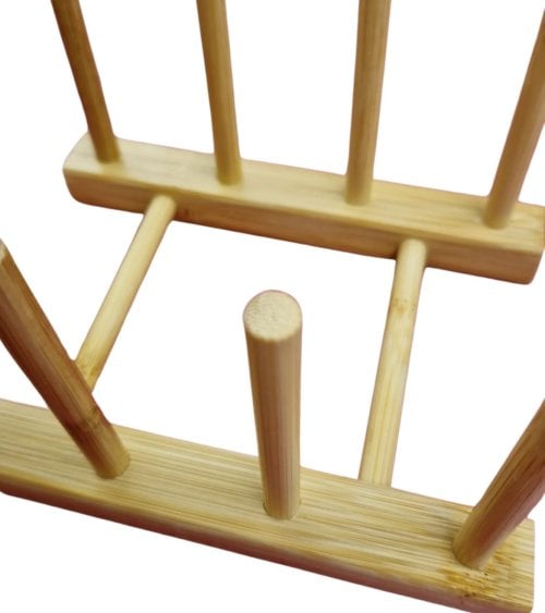 Organizador para Platos de Bambú para Cocina