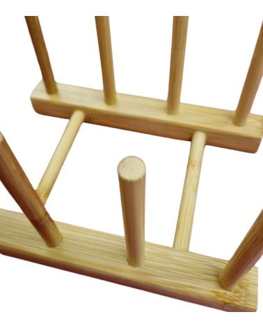 Organizador para Platos de Bambú para Cocina