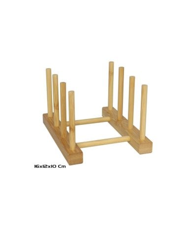 Organizador para Platos de Bambú para Cocina