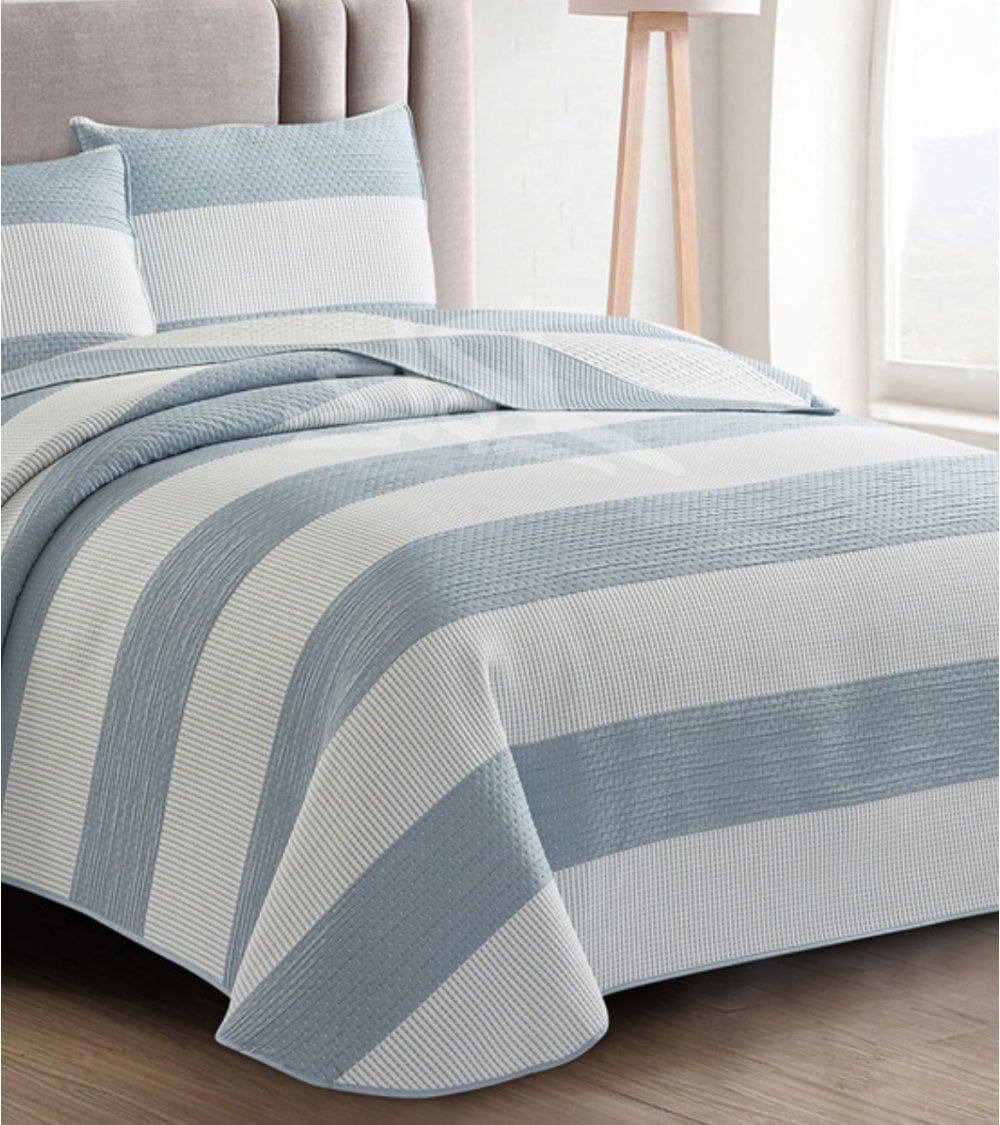 Colcha Bouti Boreal de Líneas Bicolores