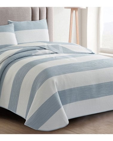 Colcha Bouti Boreal de Líneas Bicolores