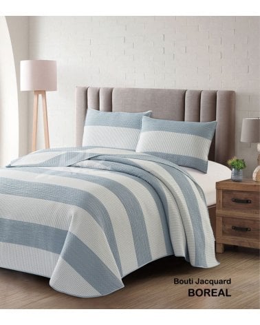 Colcha Bouti Boreal de Líneas Bicolores