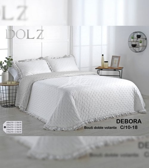 Colcha Bouti Primavera Modelo Debora + Fundas Cojín