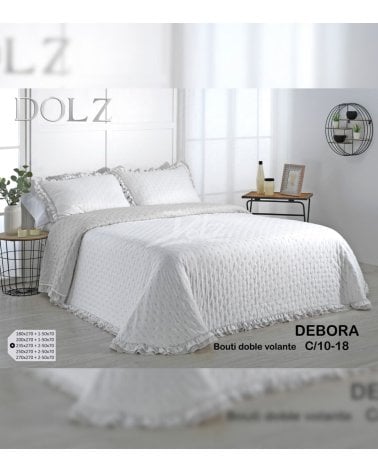 Colcha Bouti Primavera Modelo Debora + Fundas Cojín