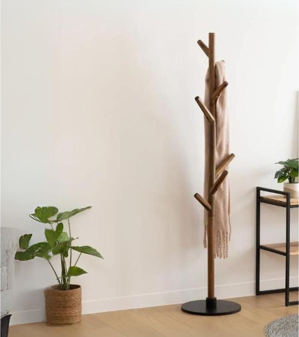 Perchero de Pino Elegante para Decorar Hogar y Oficina