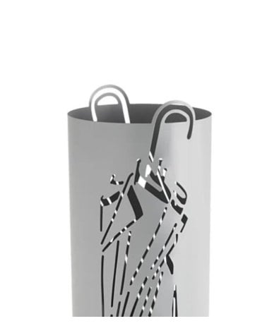 Paragüero Plateado de Metal - Dibujo paraguas