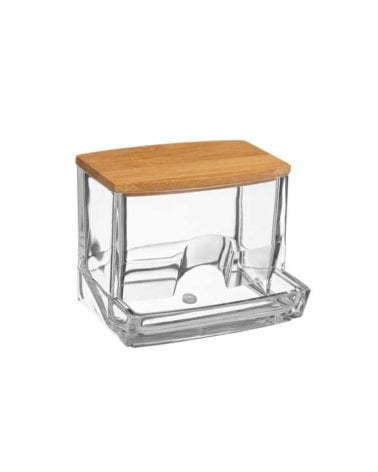 Dispensador de Bambú para Bastoncillos de Algodón