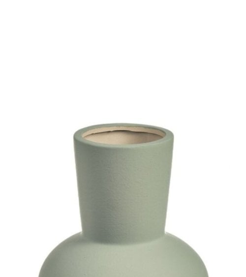 Jarrón de Cerámica en Turquesa Mate - Decoración Elegante