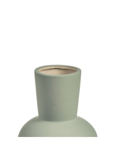 Jarrón de Cerámica en Turquesa Mate - Decoración Elegante