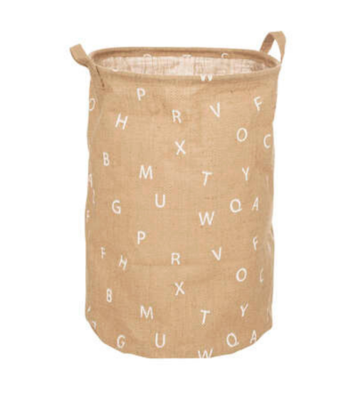 Cesto de Ropa con Diseño de Letras de 40 cm