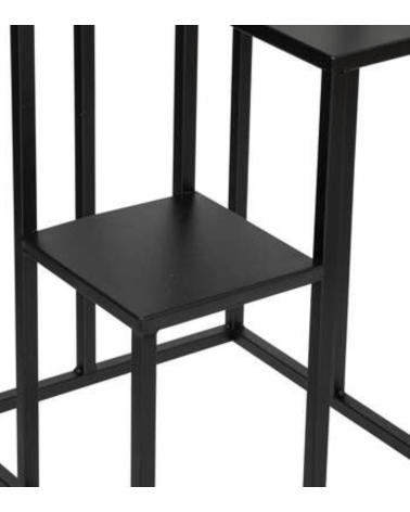 Portamacetas Negro de 4 Espacios de 87 cm