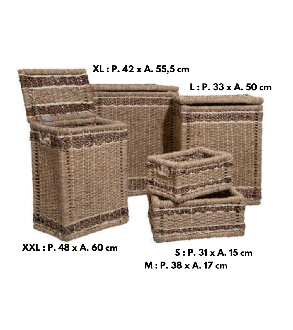 Cesta de Caña Natural - Modelo Giulian