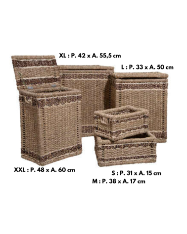 Cesta de Caña Natural - Modelo Giulian