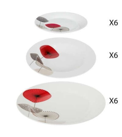 Vajilla Osara de Porcelana 18 Piezas