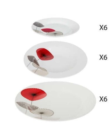 Vajilla Osara de Porcelana 18 Piezas