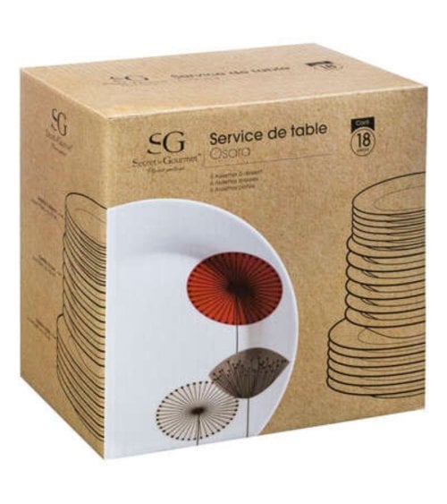 Vajilla Osara de Porcelana 18 Piezas