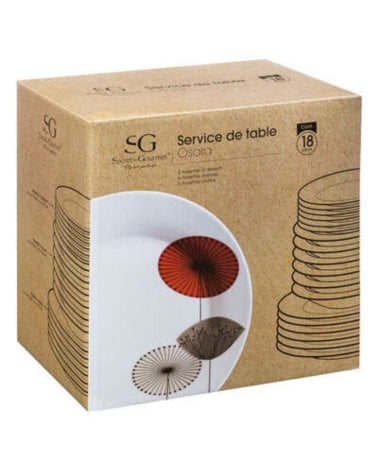 Vajilla Osara de Porcelana 18 Piezas