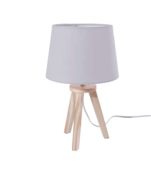 Lámpara de Mesa Gris de 31cm