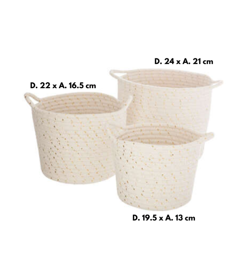 Cesta Blanca - Modelo Lurex