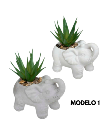 Planta Decorativa en Maceta de Elefante