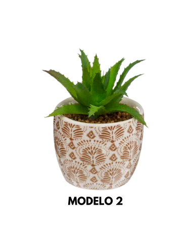 Planta Decorativa en Maceta de Cerámica de 6 cm - Varios Modelos