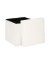 Puf Plegable Ezzio de Pelo Sintético Blanco 38cm