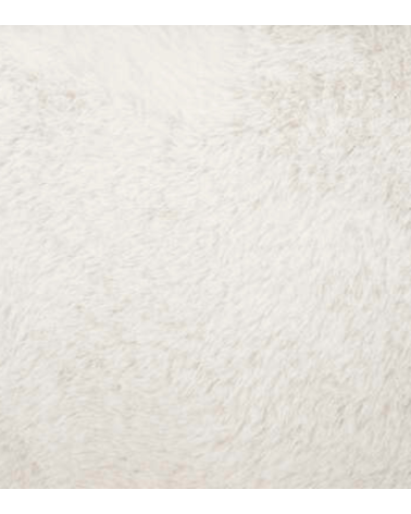 Puf Plegable Ezzio de Pelo Sintético Blanco 38cm