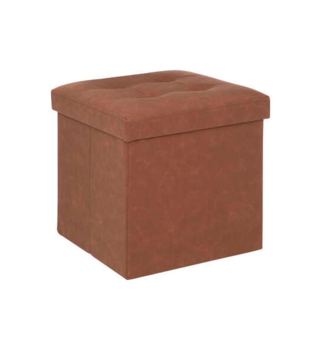 Puff Plegable Marrón de 38 cm Puff Plegable Marrón de 38 cm