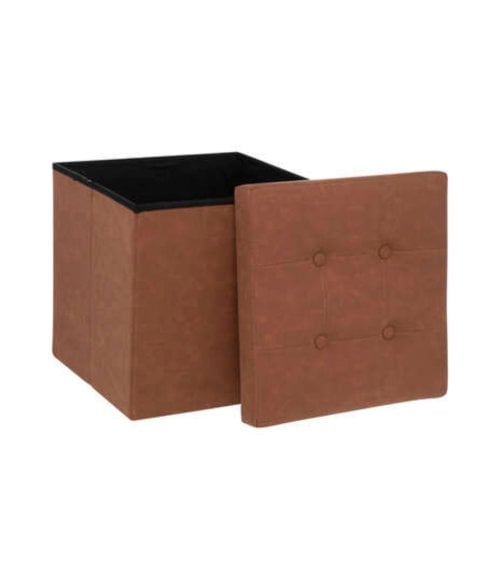 Puff Plegable Marrón de 38 cm Puff Plegable Marrón de 38 cm