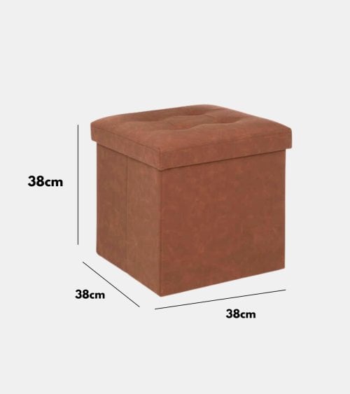 Puff Plegable Marrón de 38 cm Puff Plegable Marrón de 38 cm
