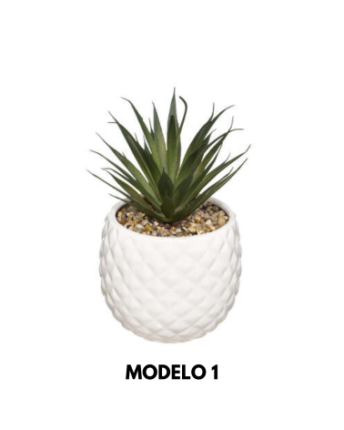 Planta Decorativa en Maceta de Piña de 21 cm - Varios Modelos