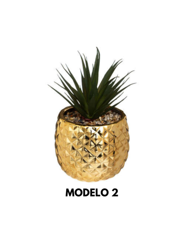 Planta Decorativa en Maceta de Piña de 21 cm - Varios Modelos