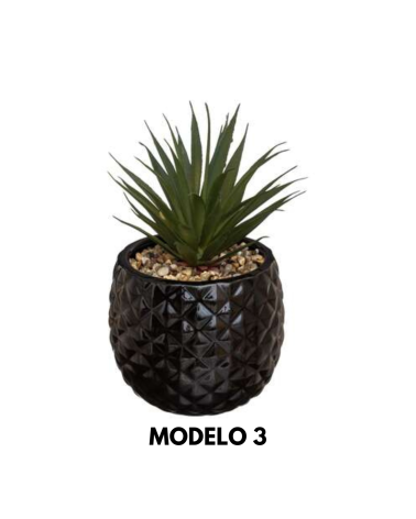 Planta Decorativa en Maceta de Piña de 21 cm - Varios Modelos
