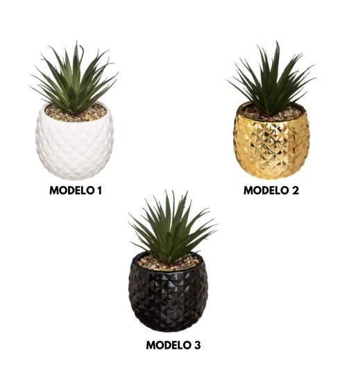 Planta Decorativa en Maceta de Piña de 21 cm - Varios Modelos