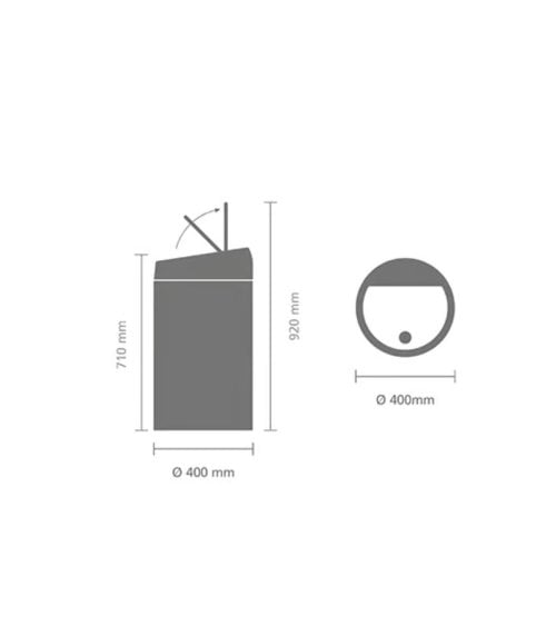 Cubo de Basura Táctil de 60 Litros