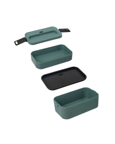 Fiambrera con 2 compartimentos y cubiertos - Varios Modelos