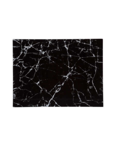 Tabla de Cortar de Efecto Mármol Negro