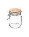 Tarro de Cristal Con Tapa de Madera Wording de 0,75 L