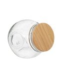 Tarro de Cristal Inclinado con Tapa de Pino de 0,65 L