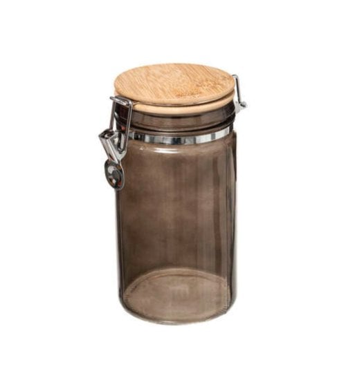 Bote de Cristal Gris con Cierre de 1 L- Modelo Merengo