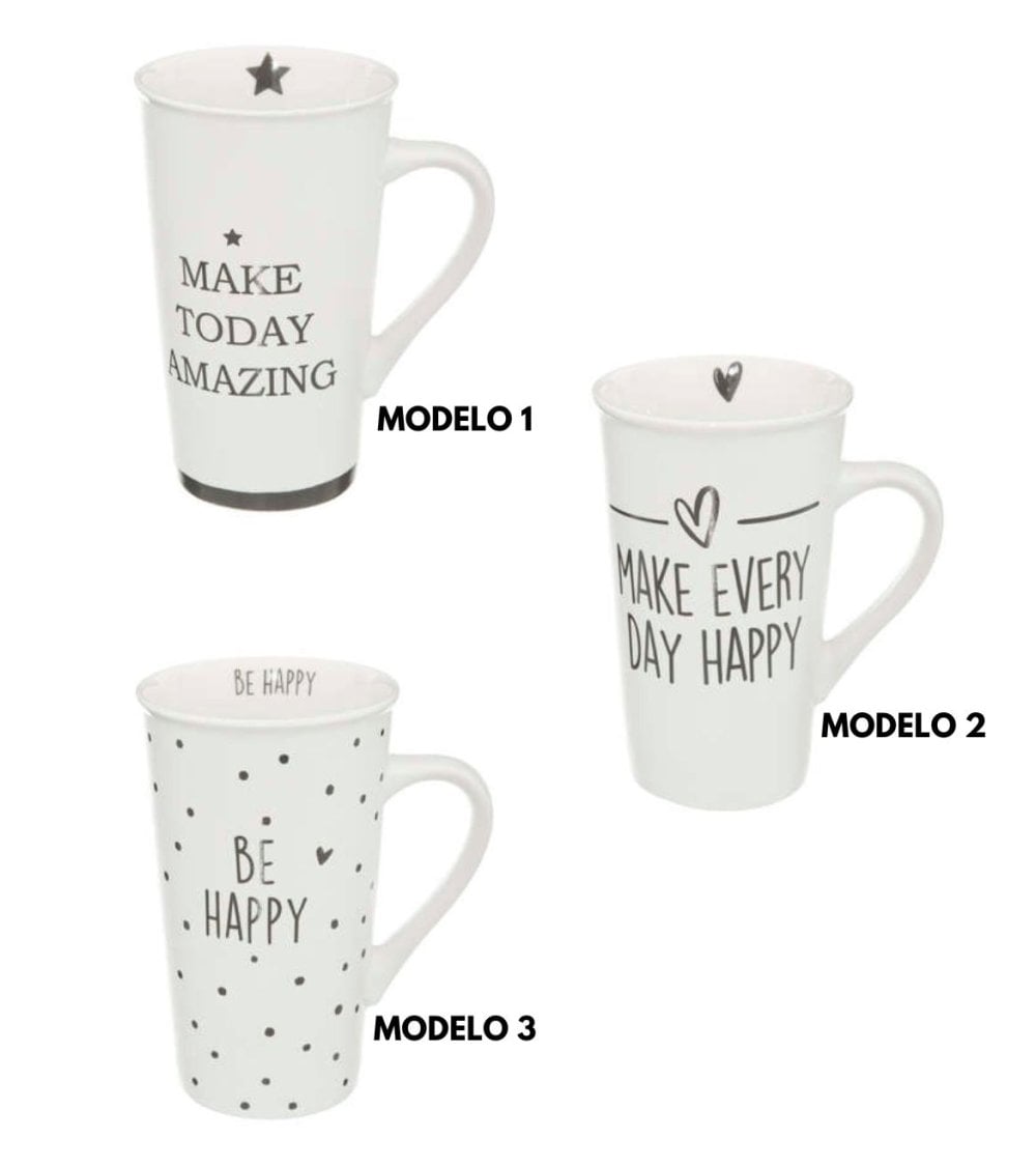 Taza Happy Alta de 50 cl - Varios Modelos